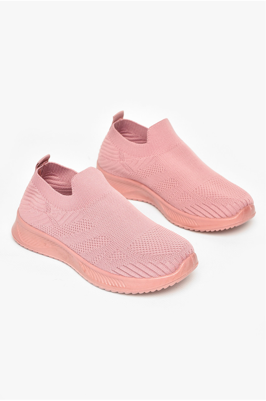 Кросівки дитячі текстильні рожевого кольору А602-3 213046