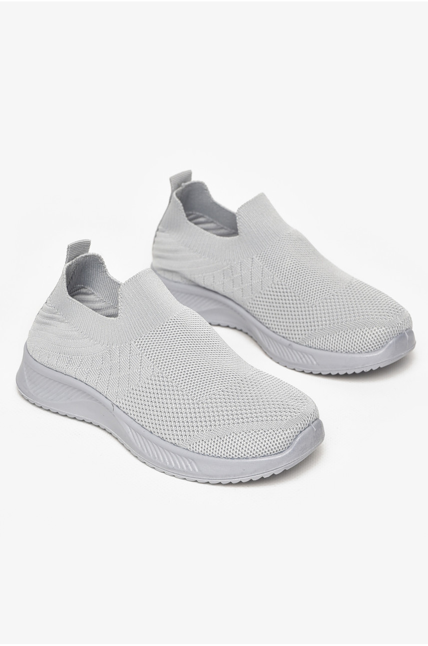 Кросівки дитячі текстильні сірого кольору А601-2 213048