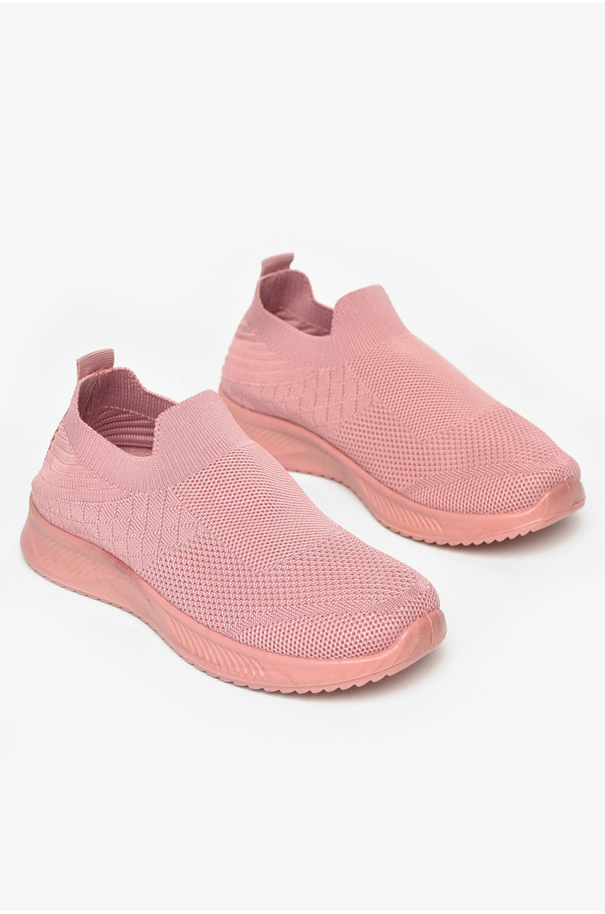 Кросівки дитячі текстильні рожевого кольору А601-3 213049