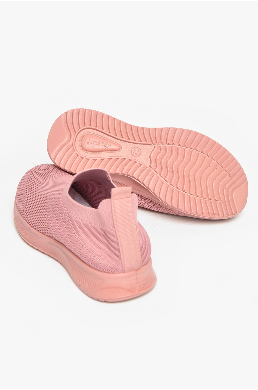Кросівки дитячі текстильні рожевого кольору А601-3 213049