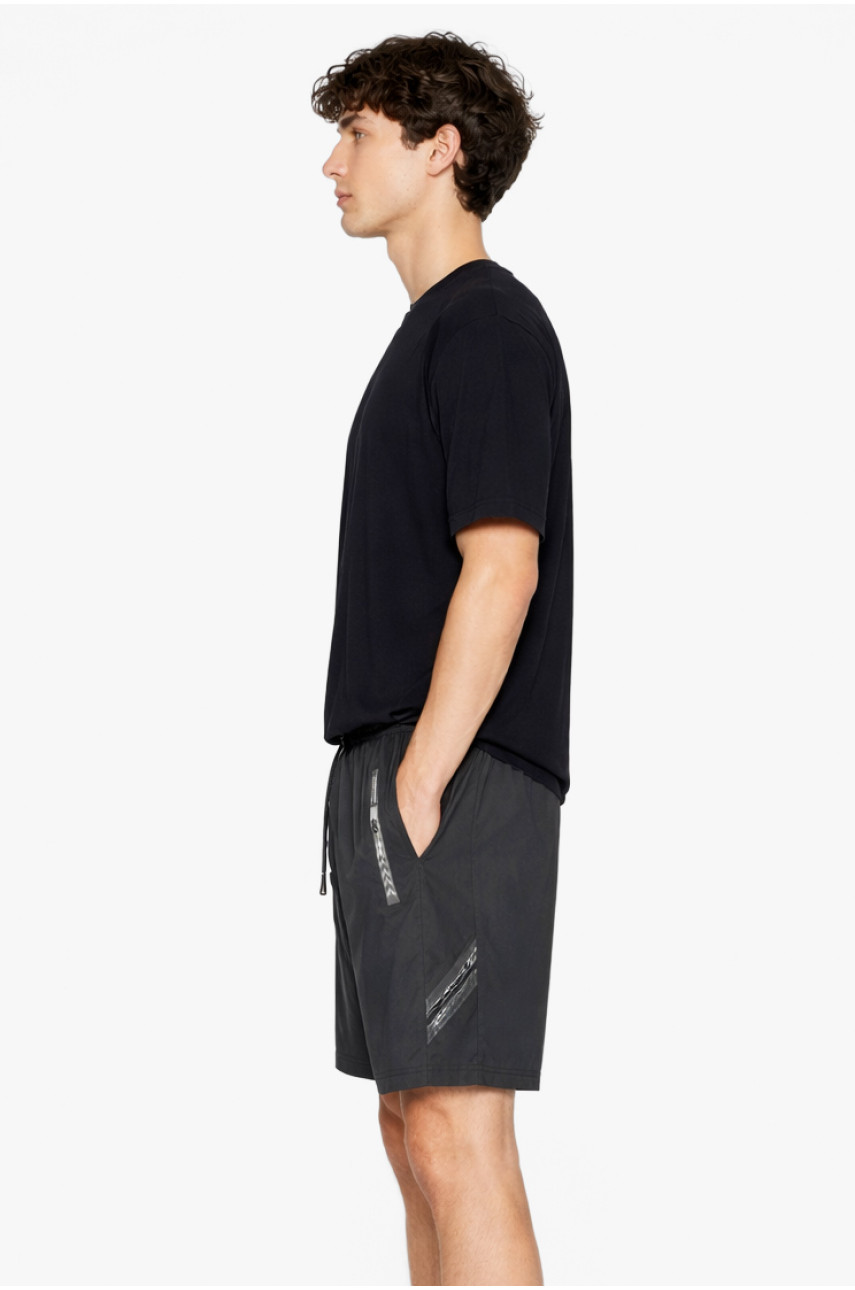 Шорти чоловічі чорного кольору з принтом А2088-4 213056