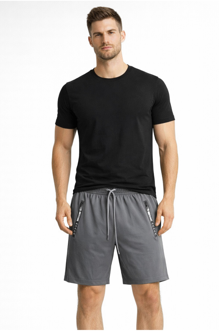 Шорты мужские серого цвета с принтом А2088-4 213057