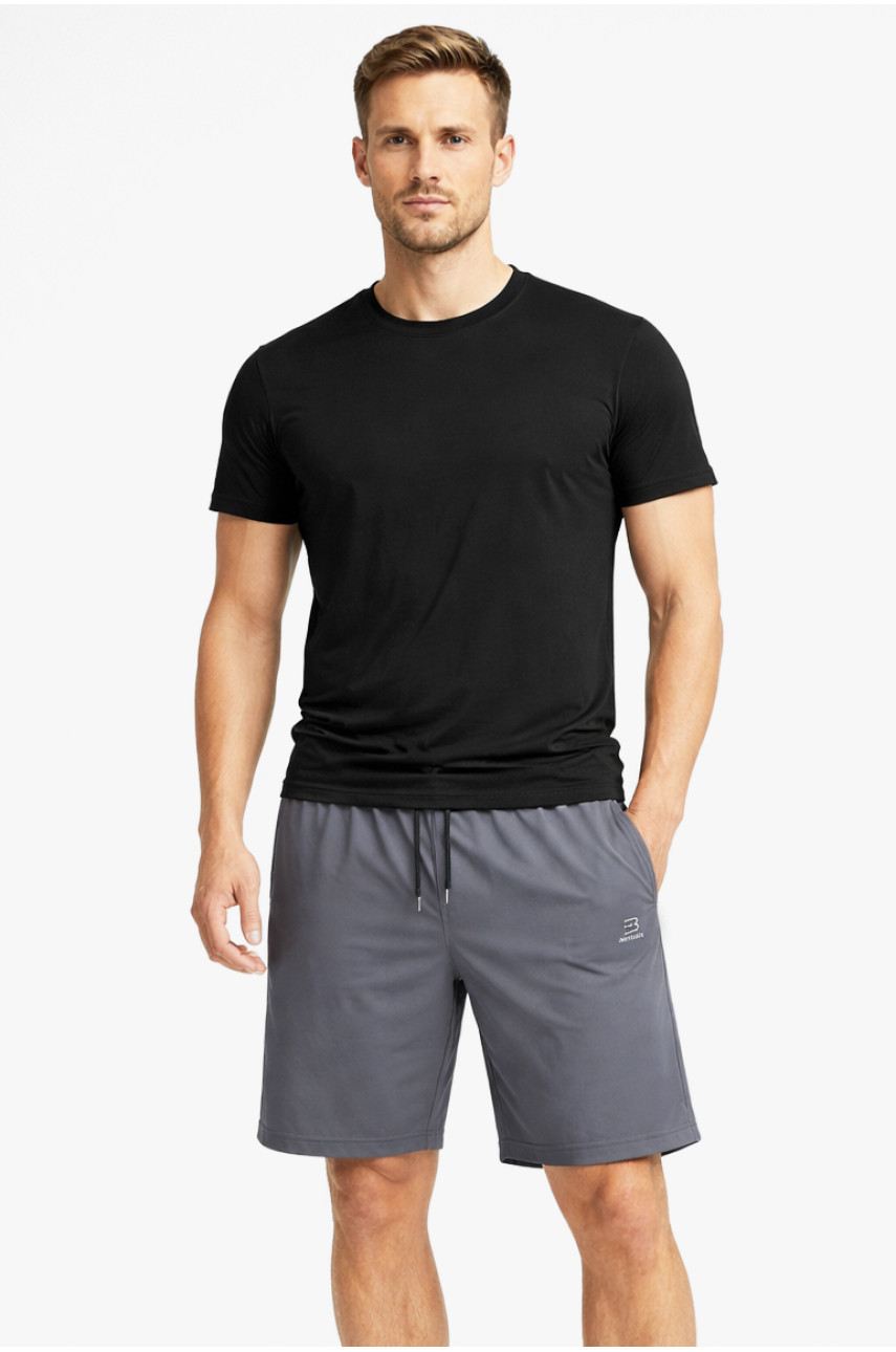 Шорти чоловічі однотонні темно-сірого кольору 1415-3 213061