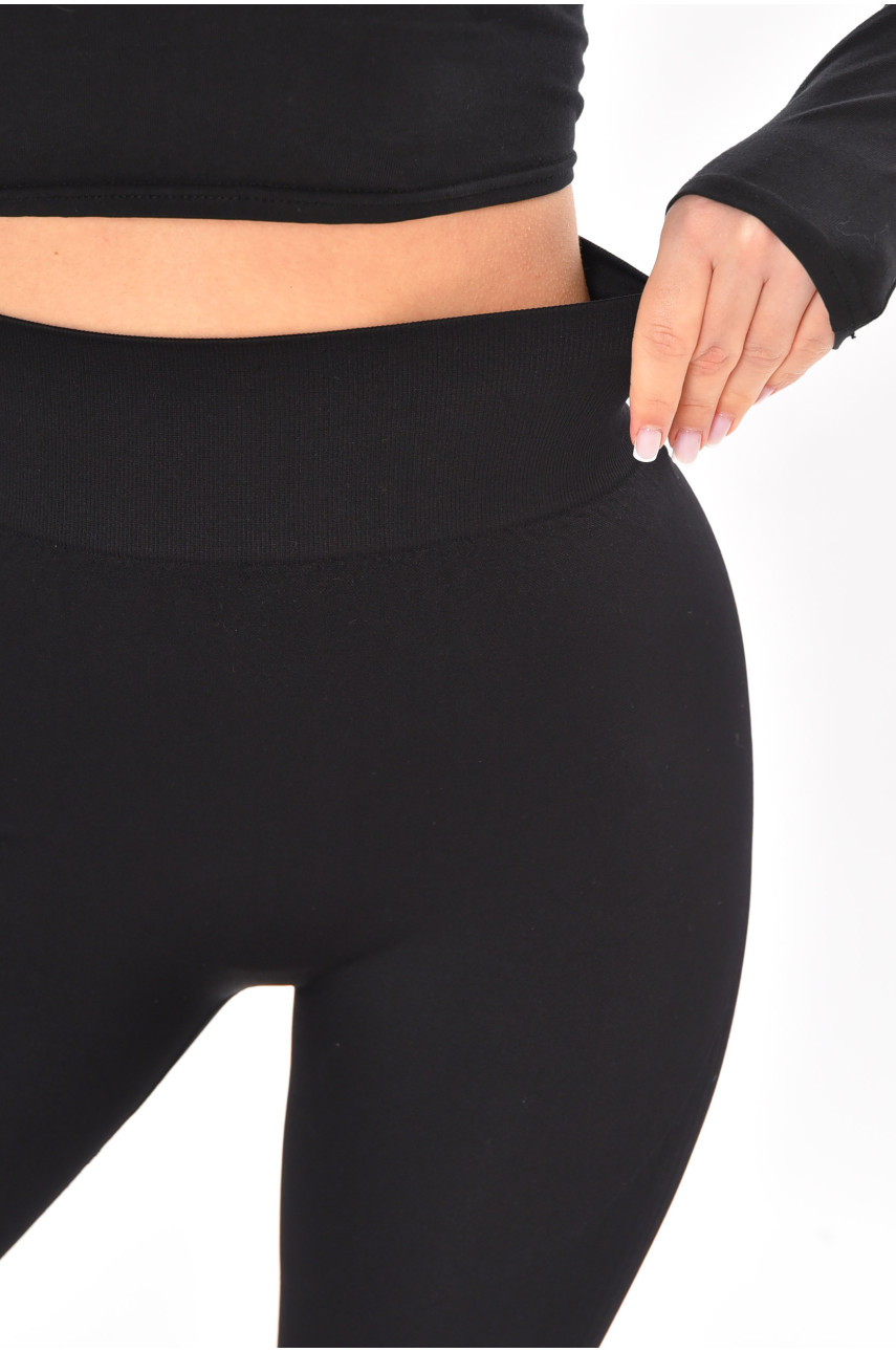 Велосипедки жіночі однотонні чорного кольору 0513 213068