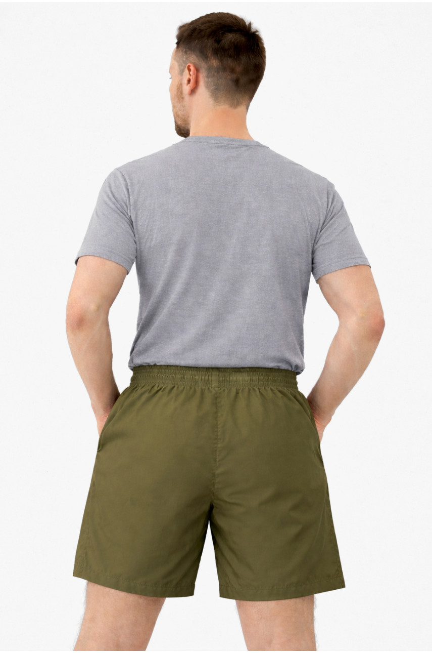 Шорты мужские цвета хаки с принтом 23-27 213098