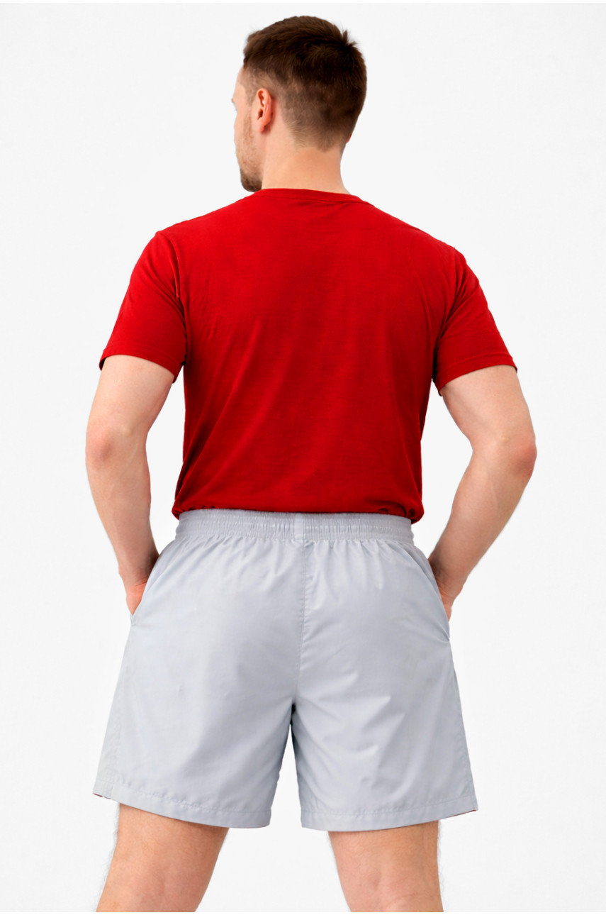 Шорты мужские серого цвета с принтом 23-27 213101