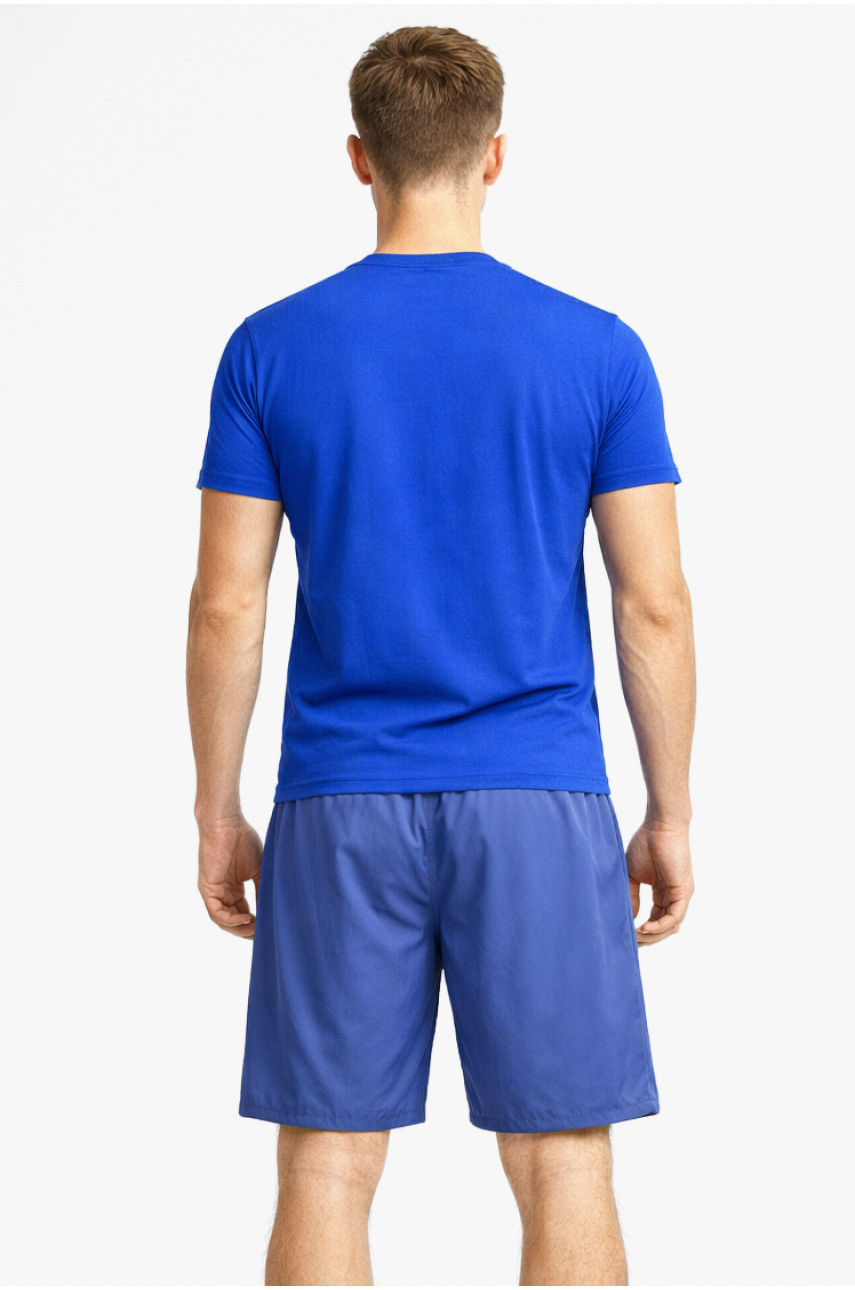 Шорты мужские синего цвета с принтом 23-27 213102