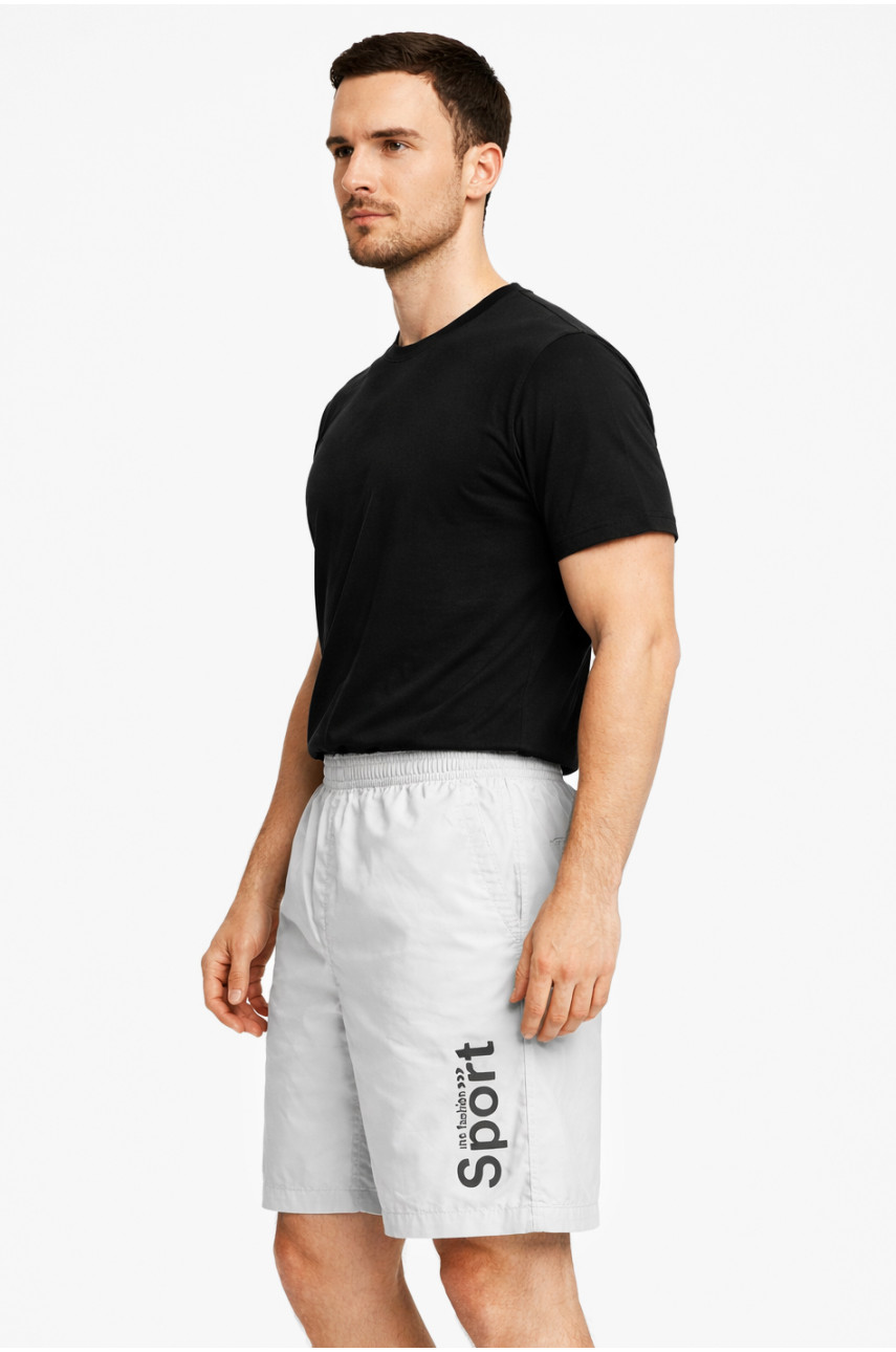 Шорты мужские серого цвета с принтом 23-26 213106