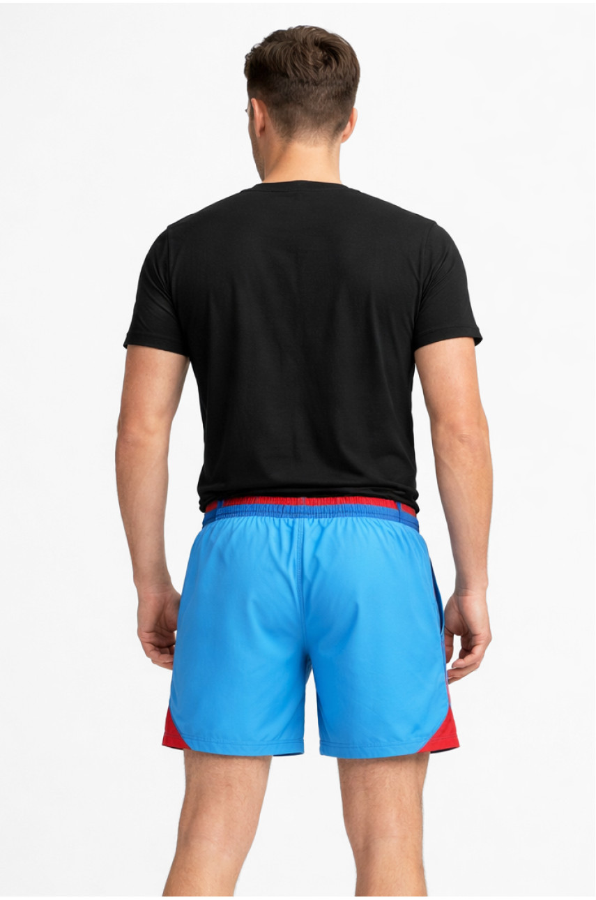 Шорты мужские голубого цвета с принтом 617 213107