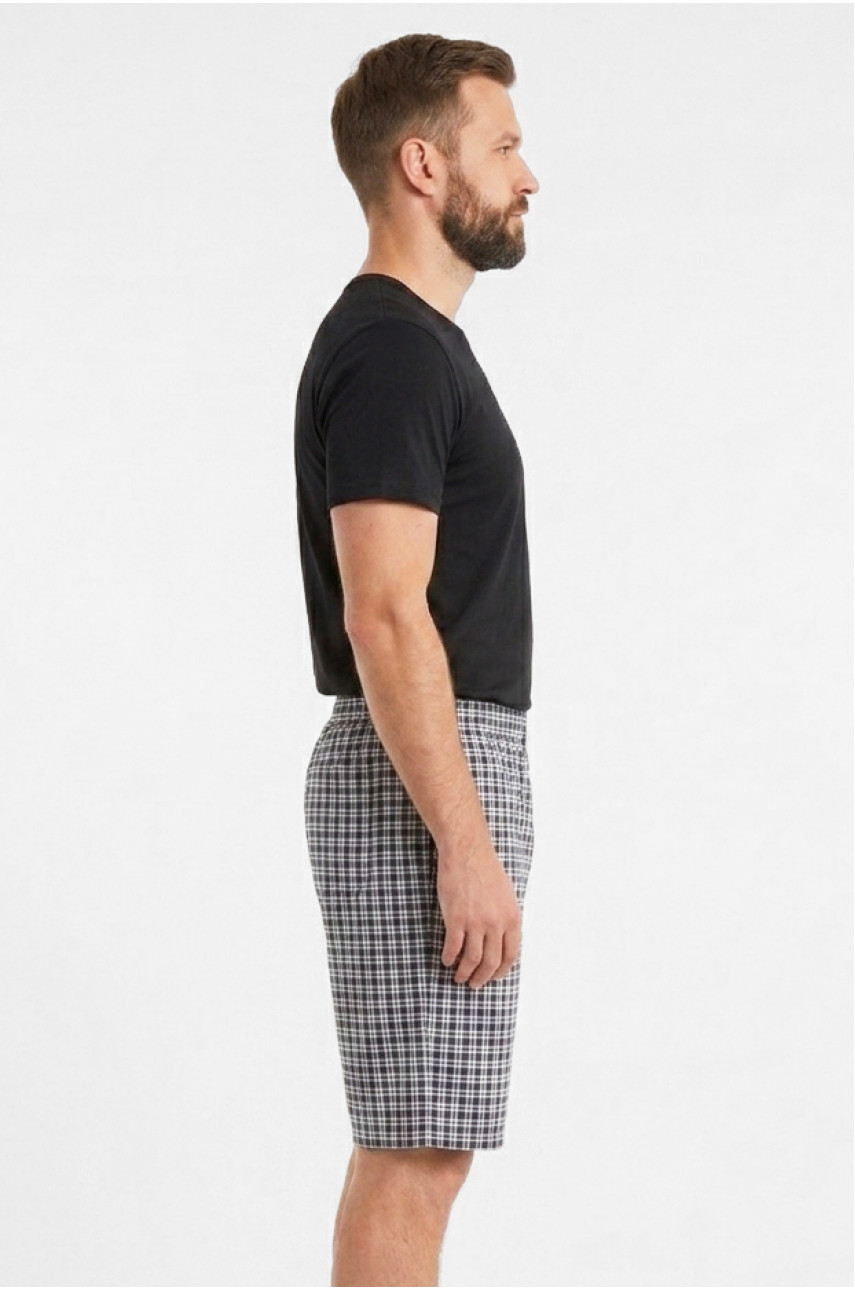 Шорты мужские тёмно-синего цвета с принтом 213111