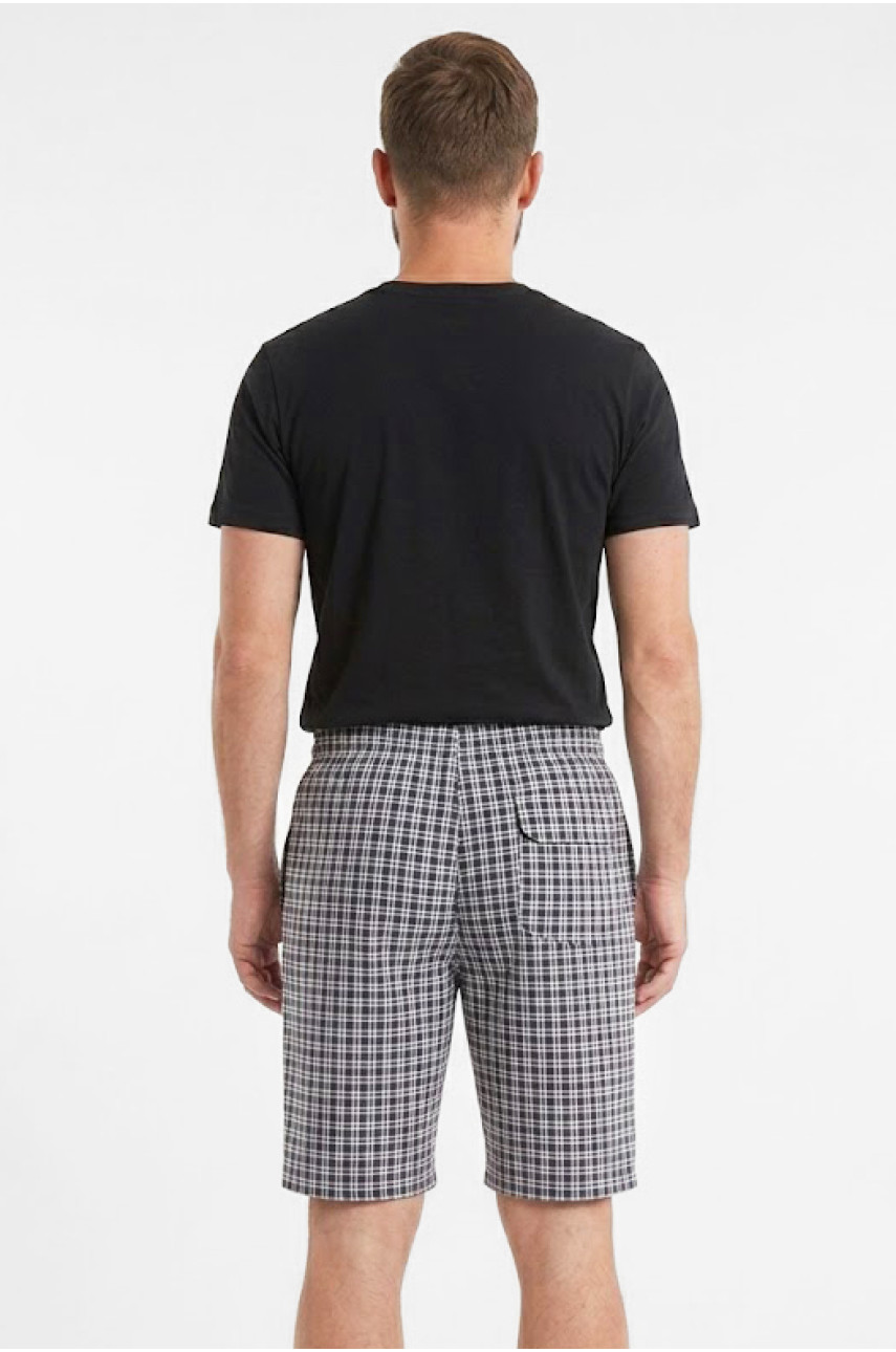 Шорты мужские тёмно-синего цвета с принтом 213111