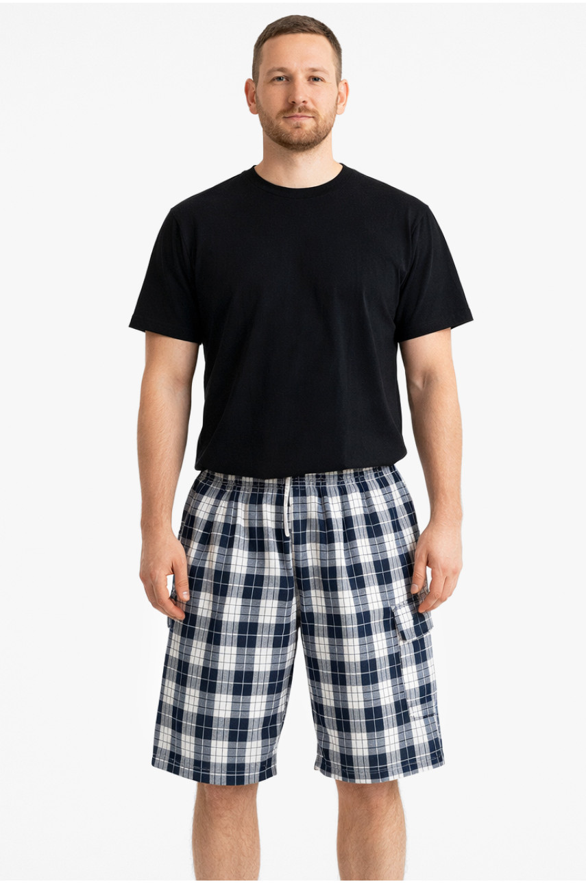 Шорти чоловічі чорного кольору з принтом 213117