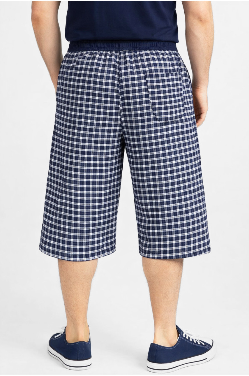 Бриджи мужские синего цвета с принтом P25 213130