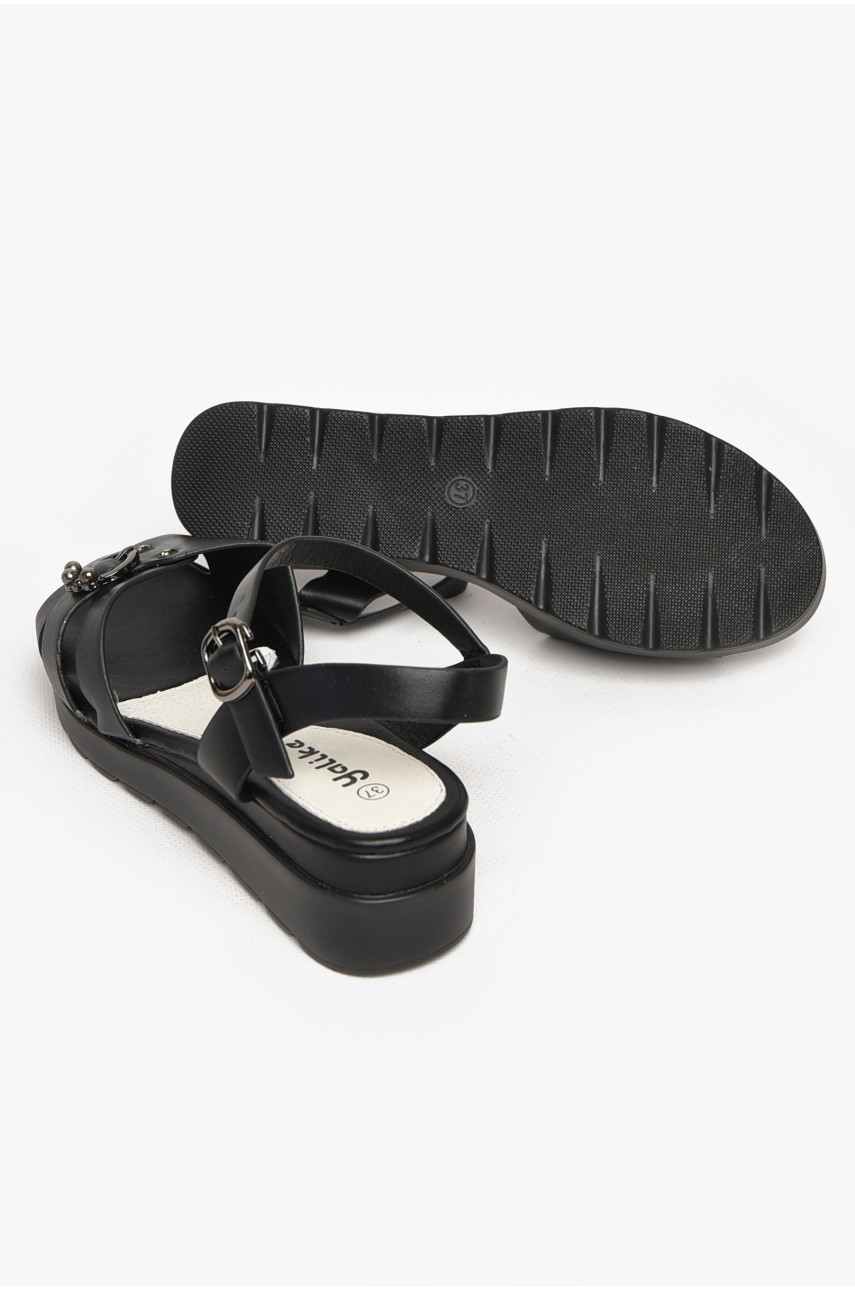 Босоніжки для дівчинки чорного кольору А11-3 213148