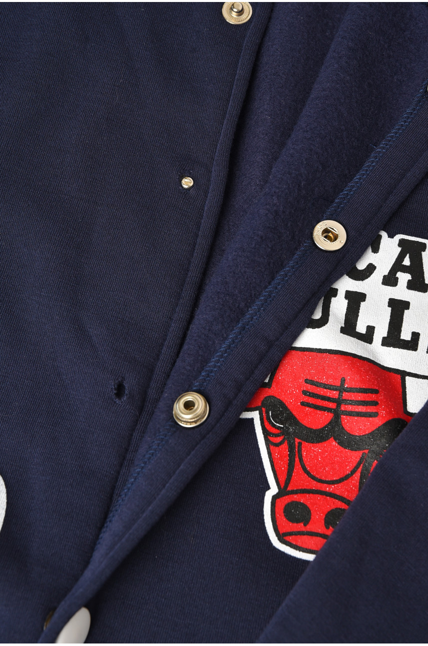 Бомбер чоловічий на флісе синього кольору Уцінка 213150