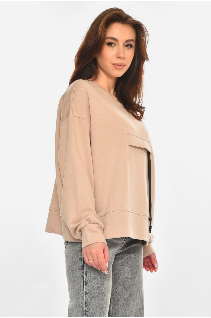 Кофта женская однотонная бежевого цвета 2331 213164