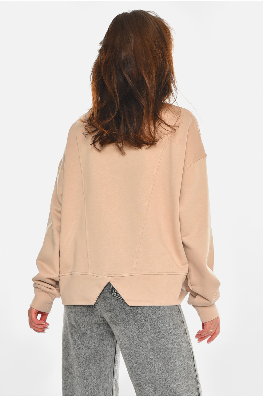 Кофта женская однотонная бежевого цвета 2331 213164