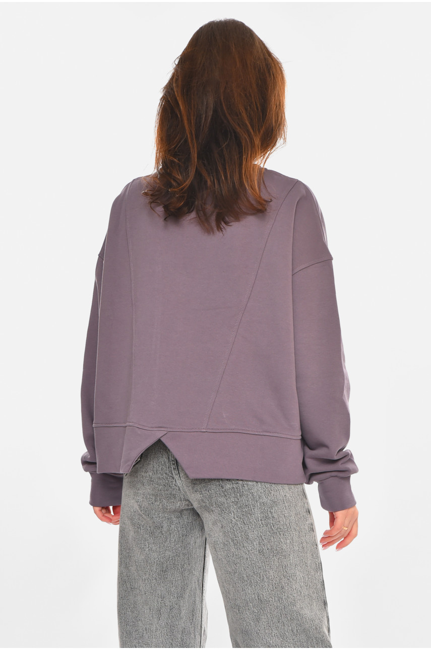 Кофта женская однотонная тёмно-фиолетового цвета 2331 213165