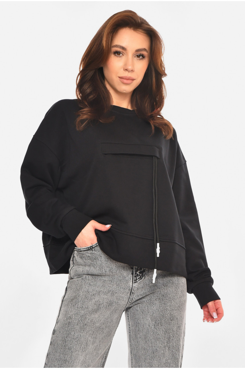 Кофта женская однотонная черного цвета 2331 213166