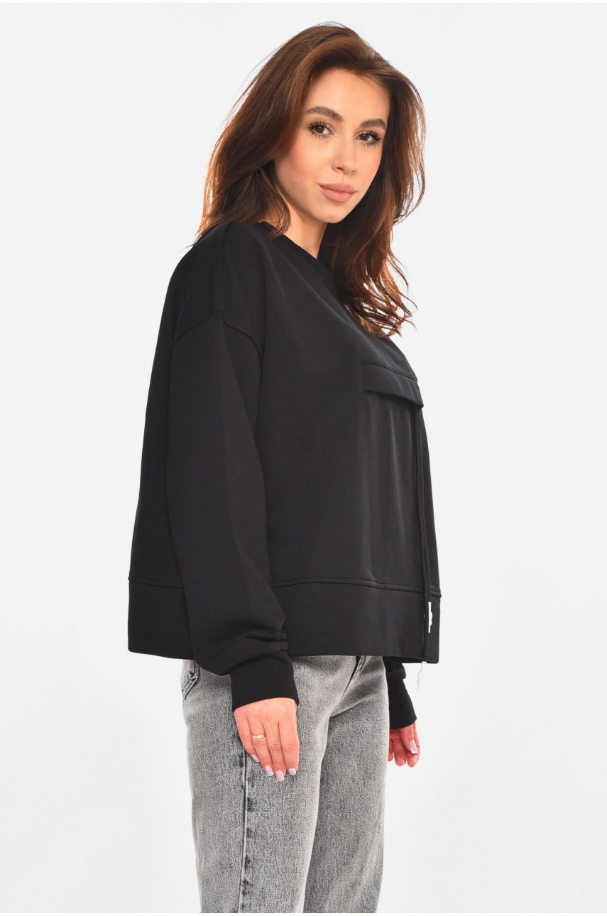 Кофта женская однотонная черного цвета 2331 213166