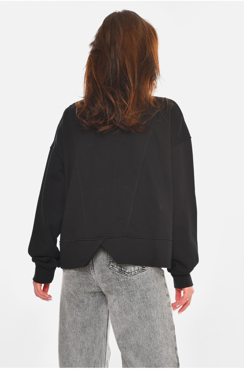 Кофта женская однотонная черного цвета 2331 213166