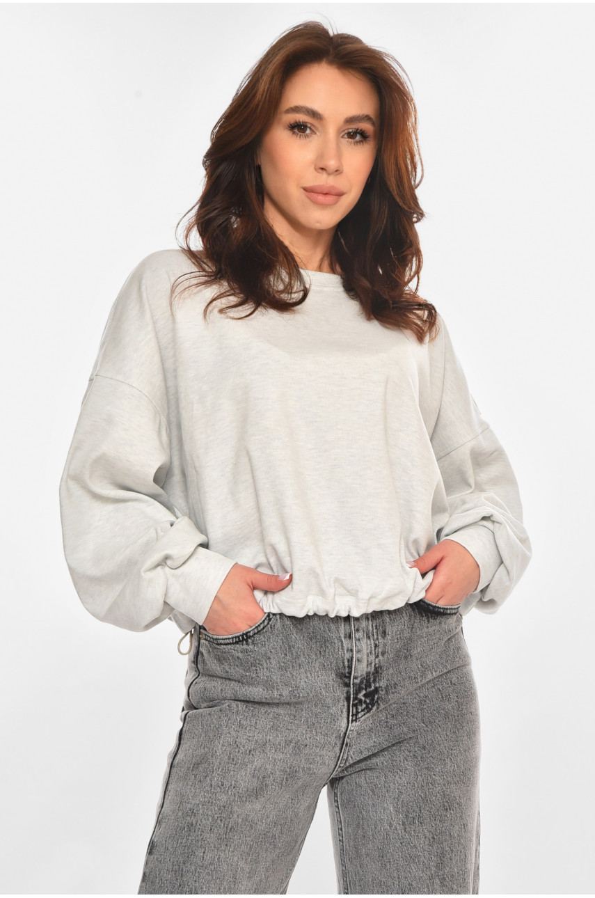 Кофта жіноча однотонна світло-сірого кольору 0909 213173