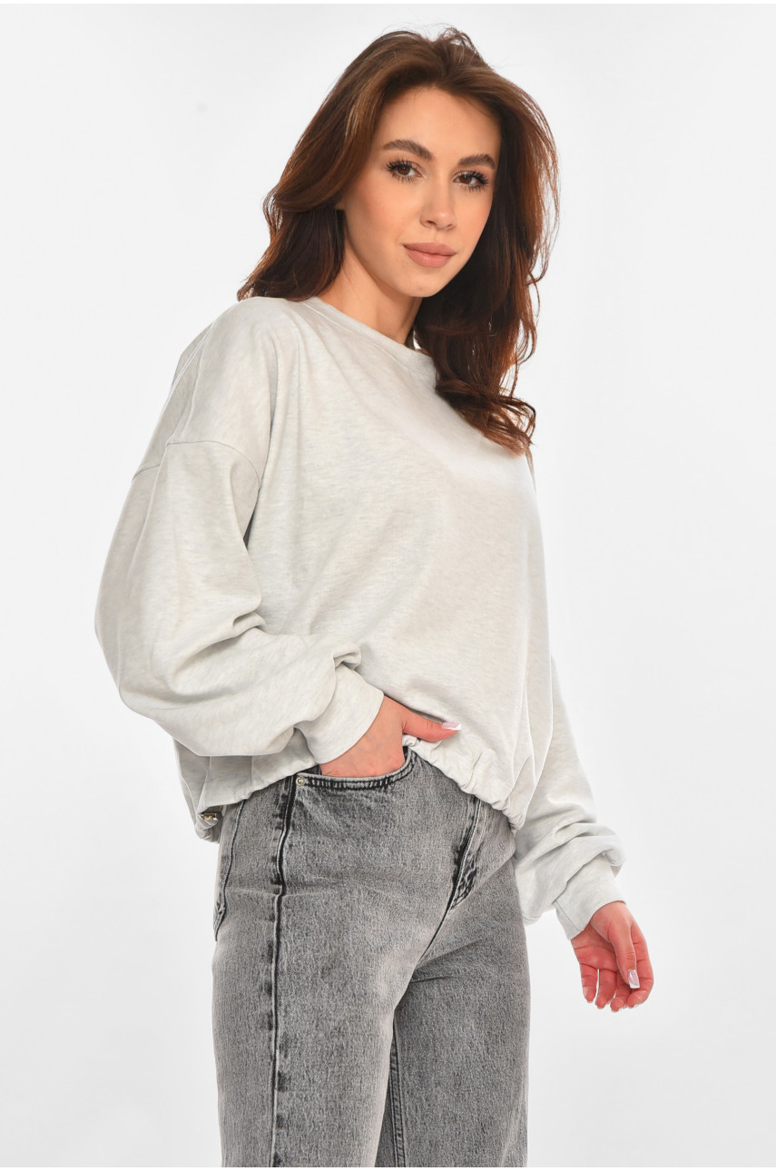 Кофта жіноча однотонна світло-сірого кольору 0909 213173