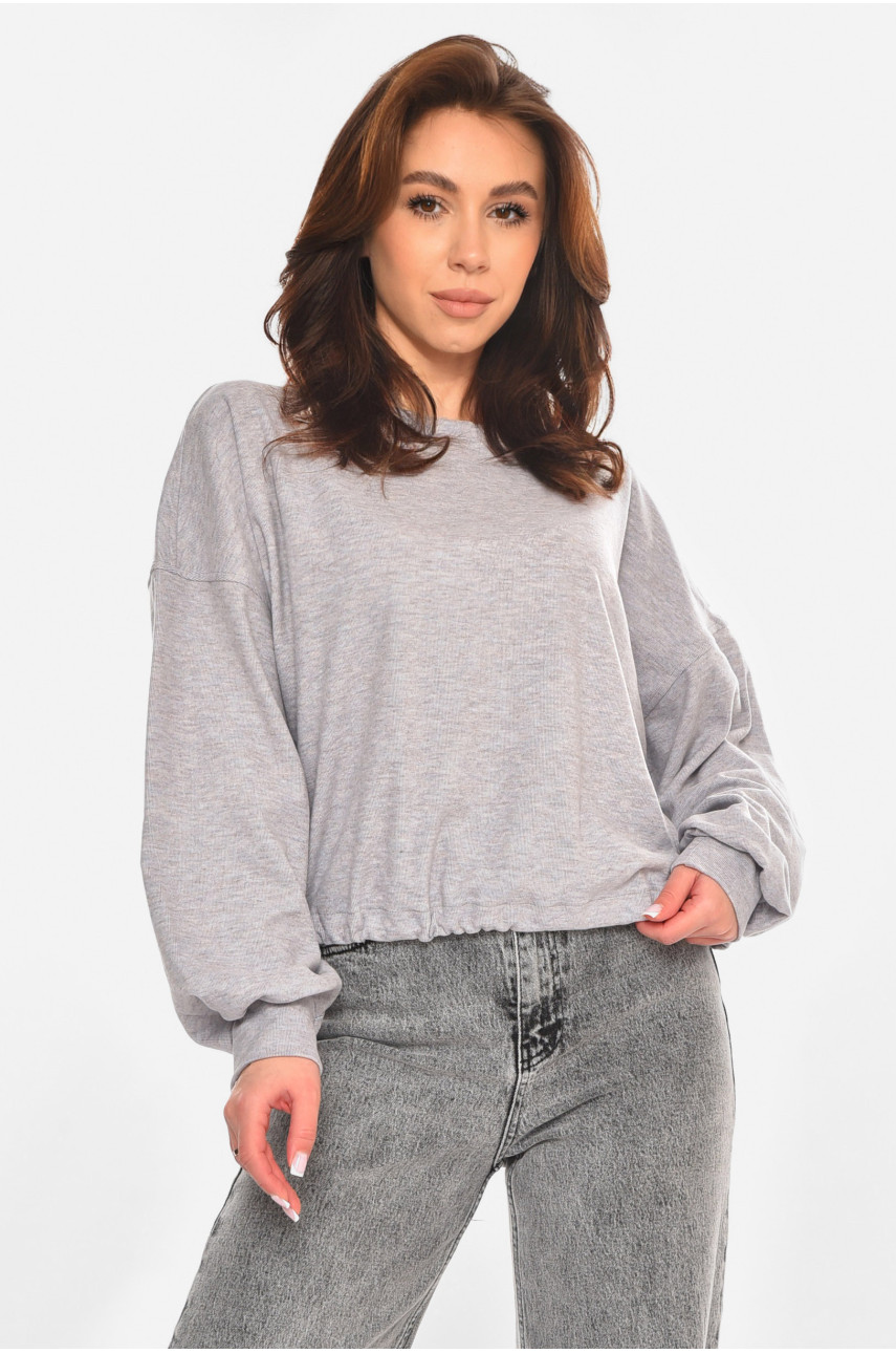 Кофта жіноча однотонна сірого кольору 0909 213174