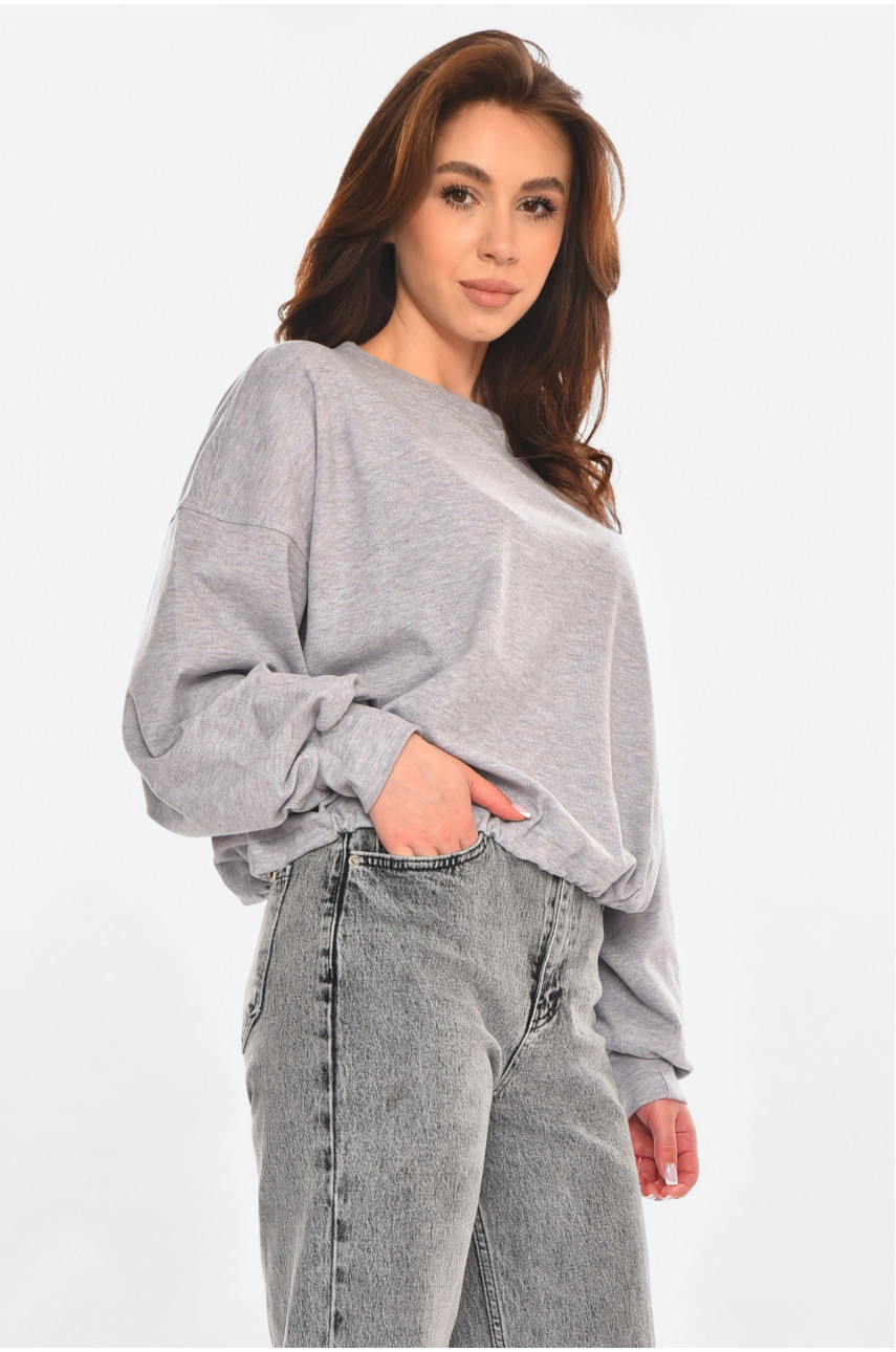 Кофта жіноча однотонна сірого кольору 0909 213174