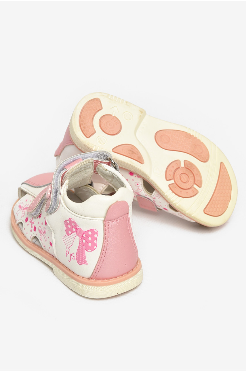 Сандали детские для девочек белого цвета С- Т52-34-А 213189