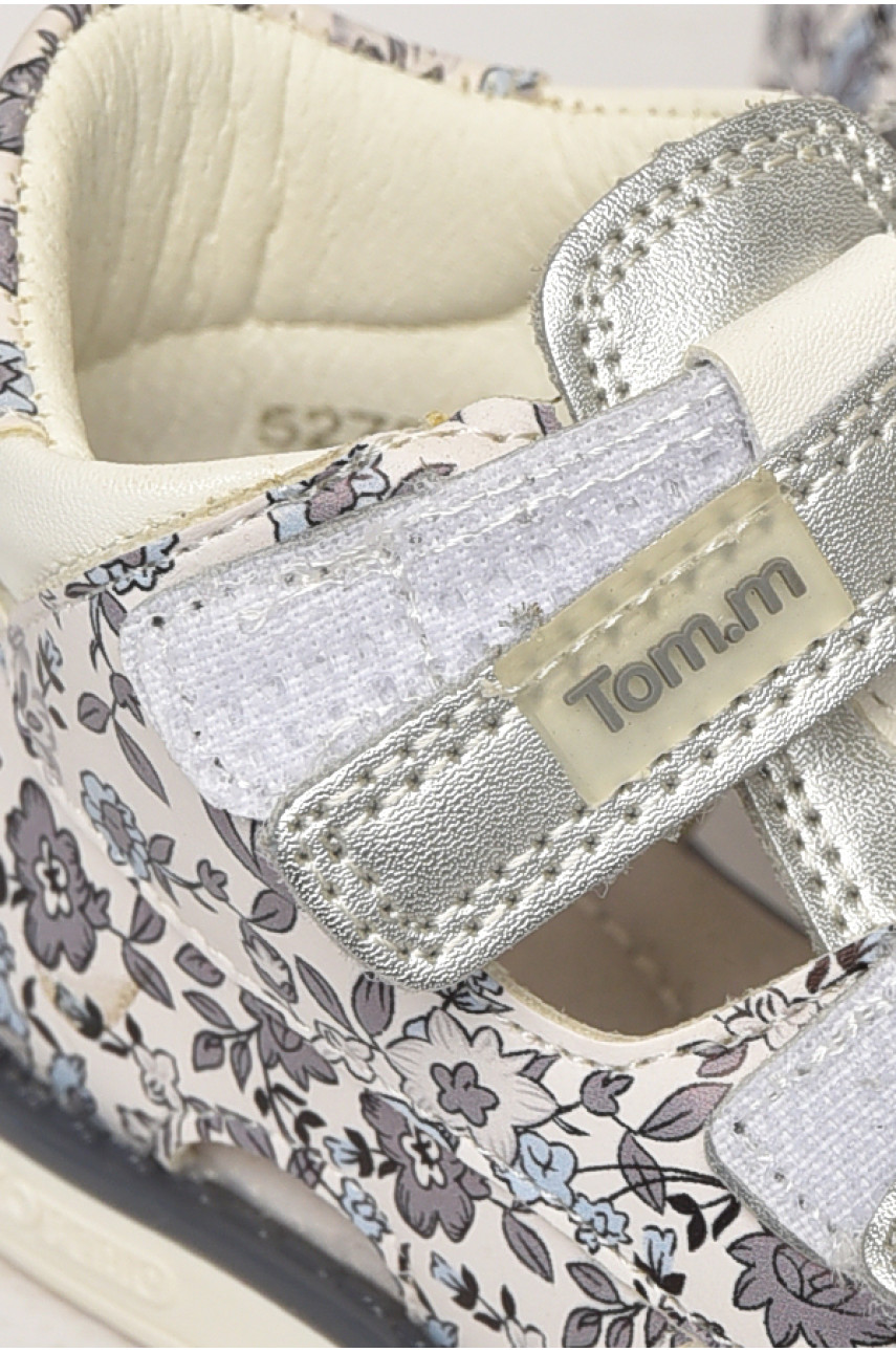 Сандали детские для девочек бело-серебристого цвета С- Т52-72-F 213190