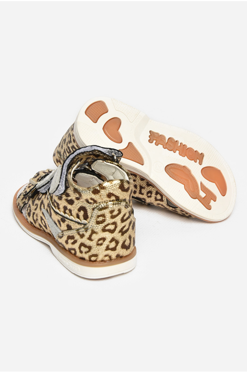 Сандали детские для девочек светло-коричневого цвета С- Т52-71-Е 213191