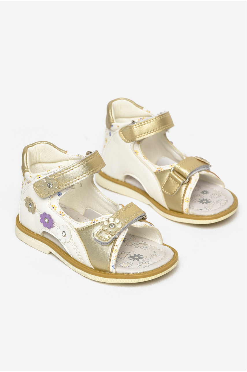 Сандали детские для девочек белого цвета С- Т52-33-D 213192
