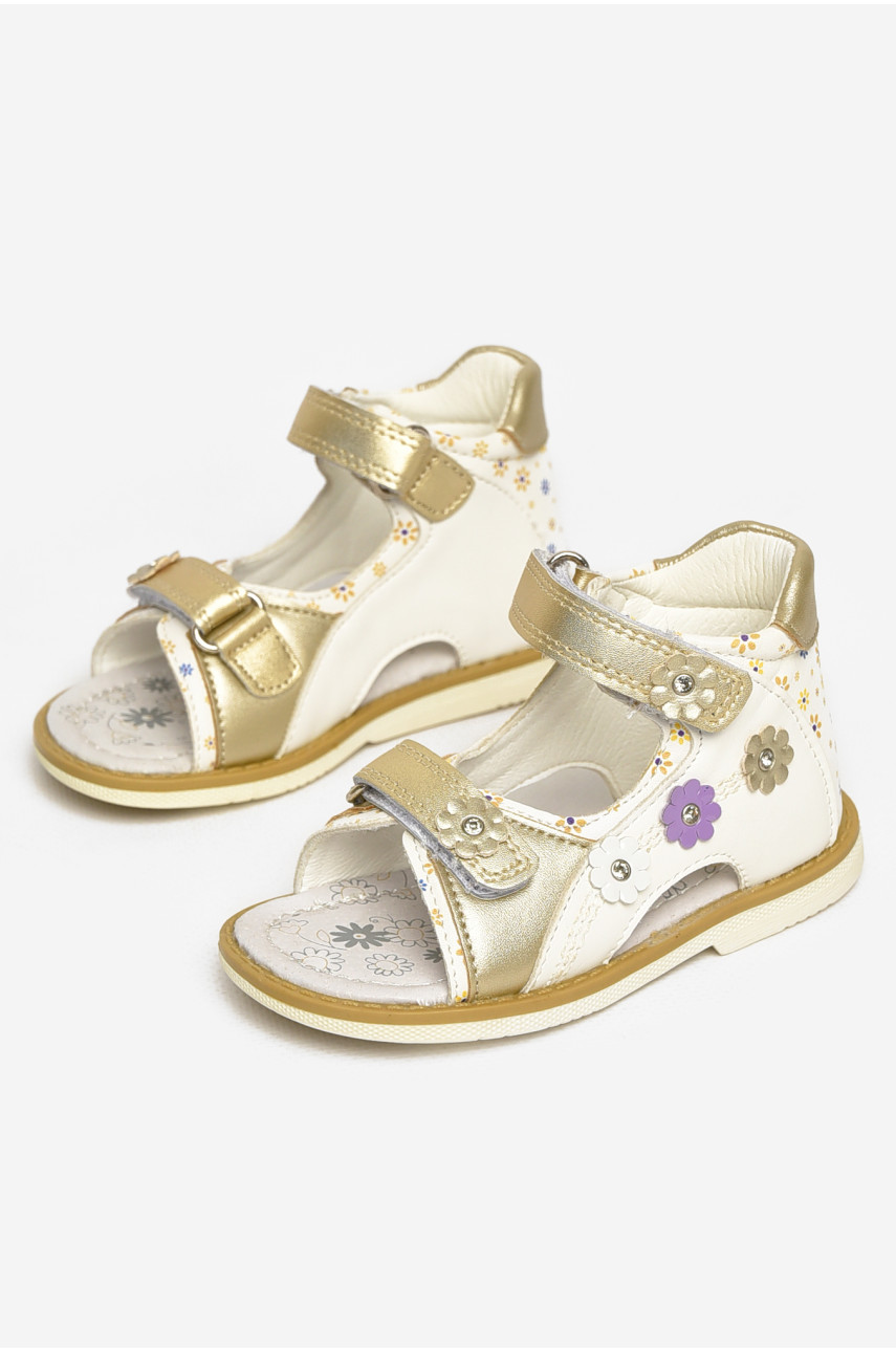Сандали детские для девочек белого цвета С- Т52-33-D 213192