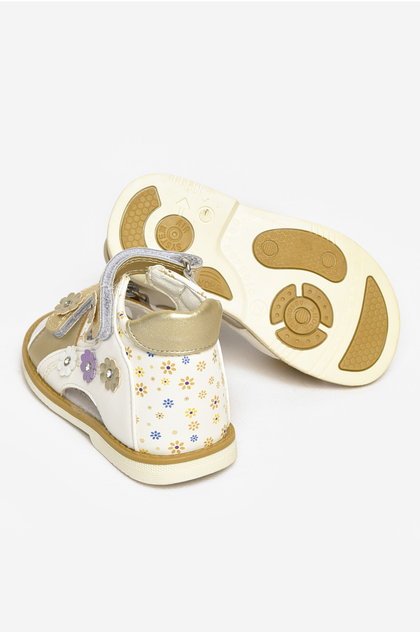 Сандали детские для девочек белого цвета С- Т52-33-D 213192