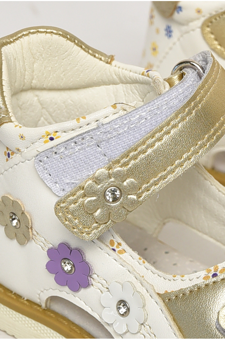 Сандали детские для девочек белого цвета С- Т52-33-D 213192