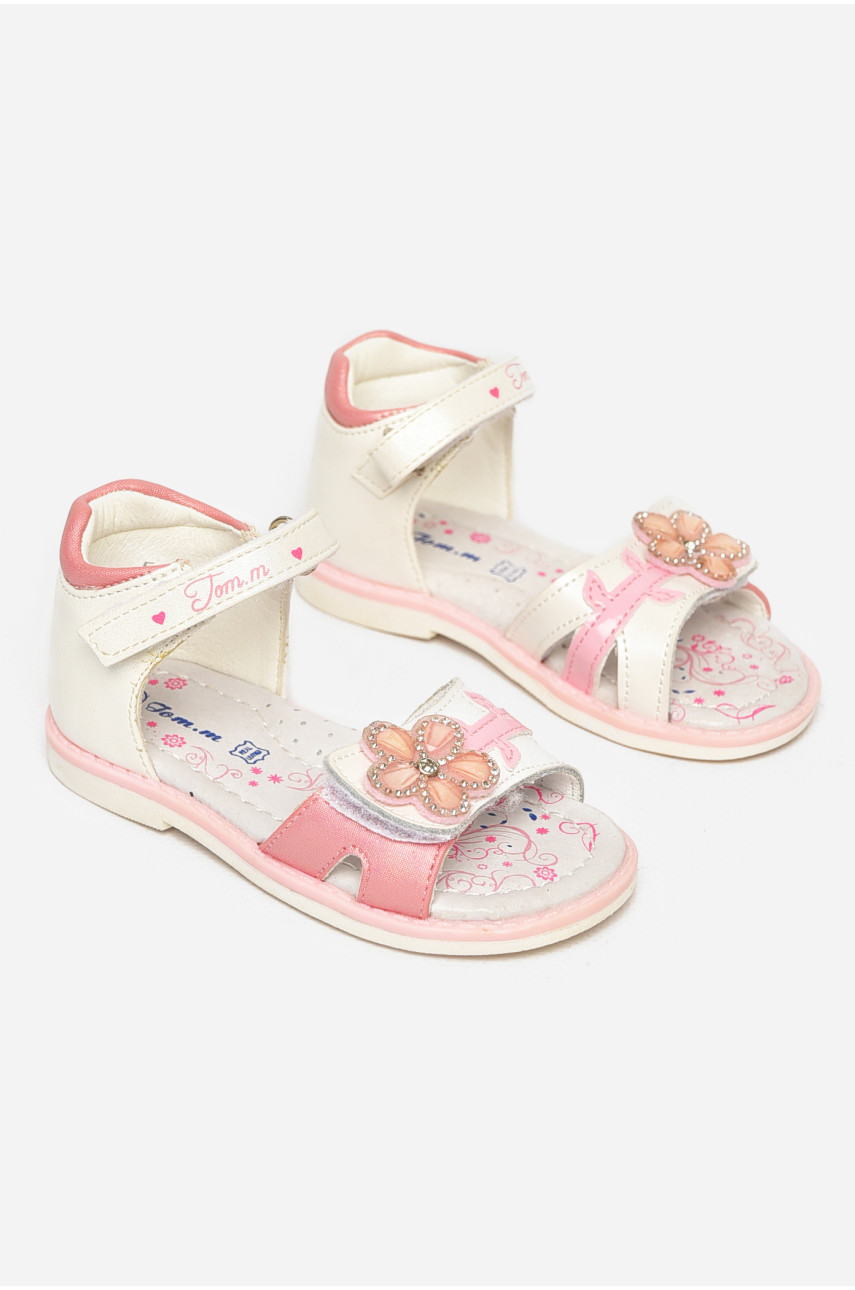 Сандали детские для девочек белого цвета С- Т51-63-D 213193