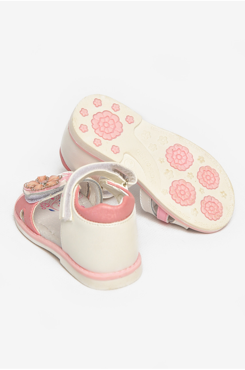Сандали детские для девочек белого цвета С- Т51-63-D 213193
