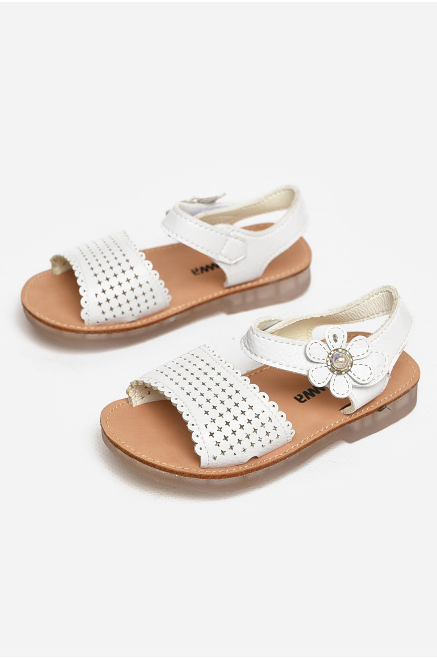 Сандали детские для девочек белого цвета NX83 213199