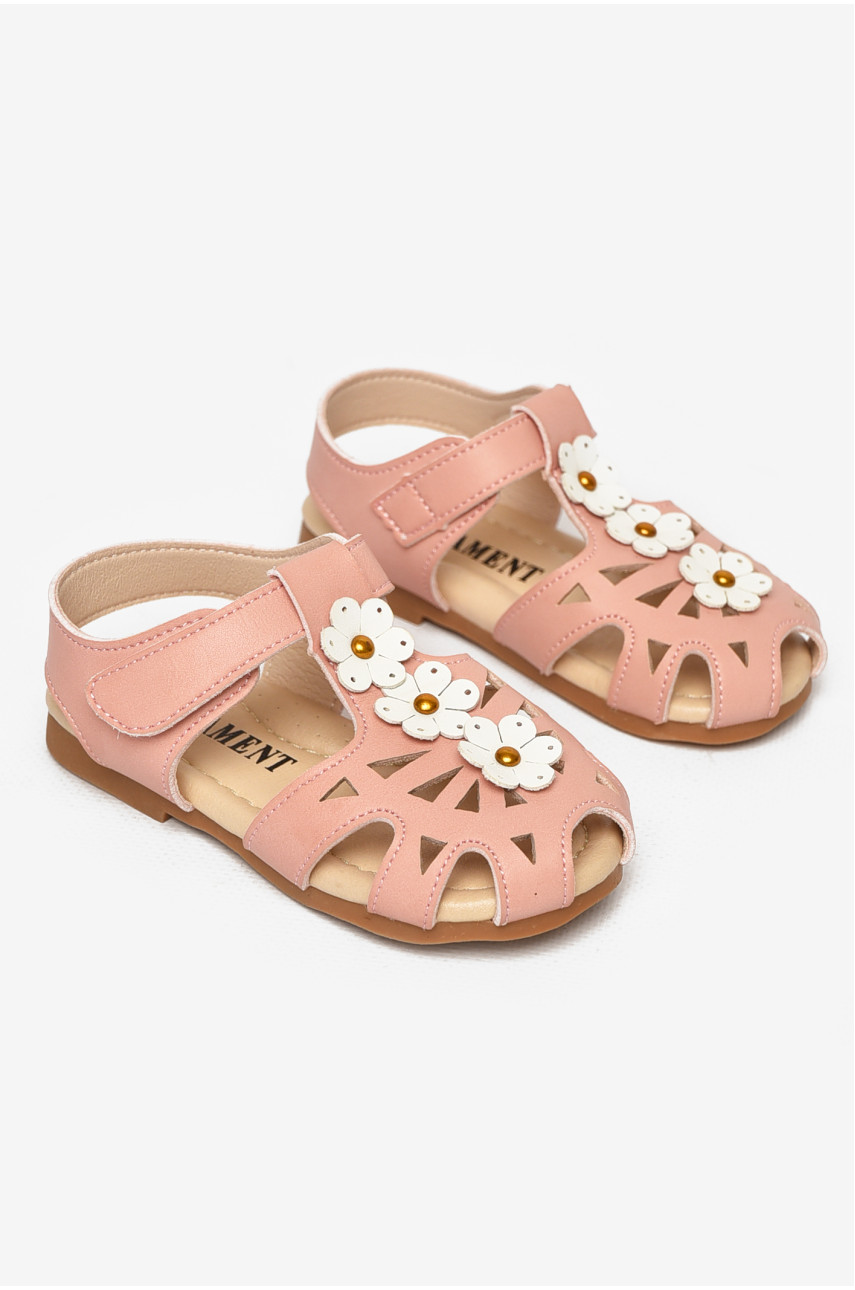 Сандали детские для девочек светло-розового цвета А5801 213205