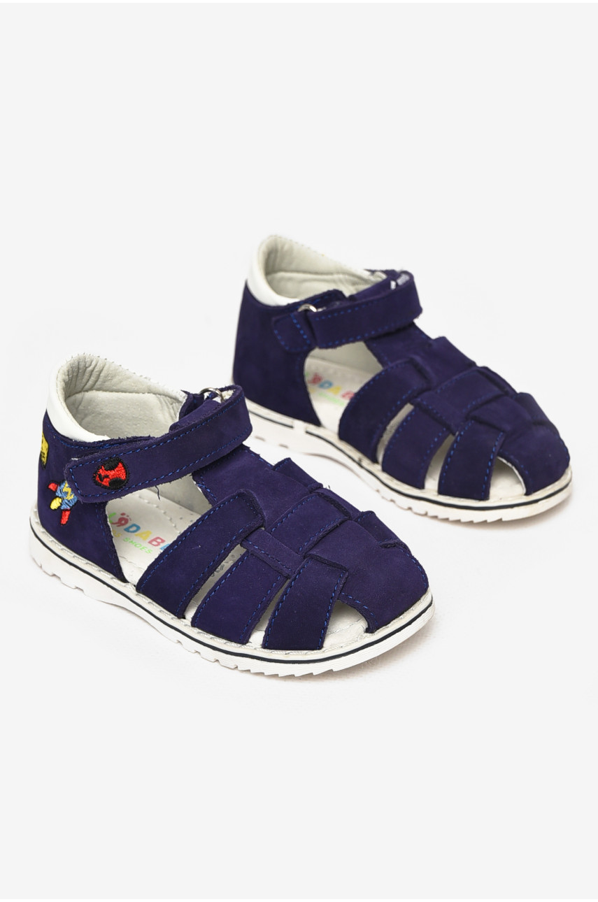 Сандали детские для мальчиков темно-синего цвета М46-17 213208