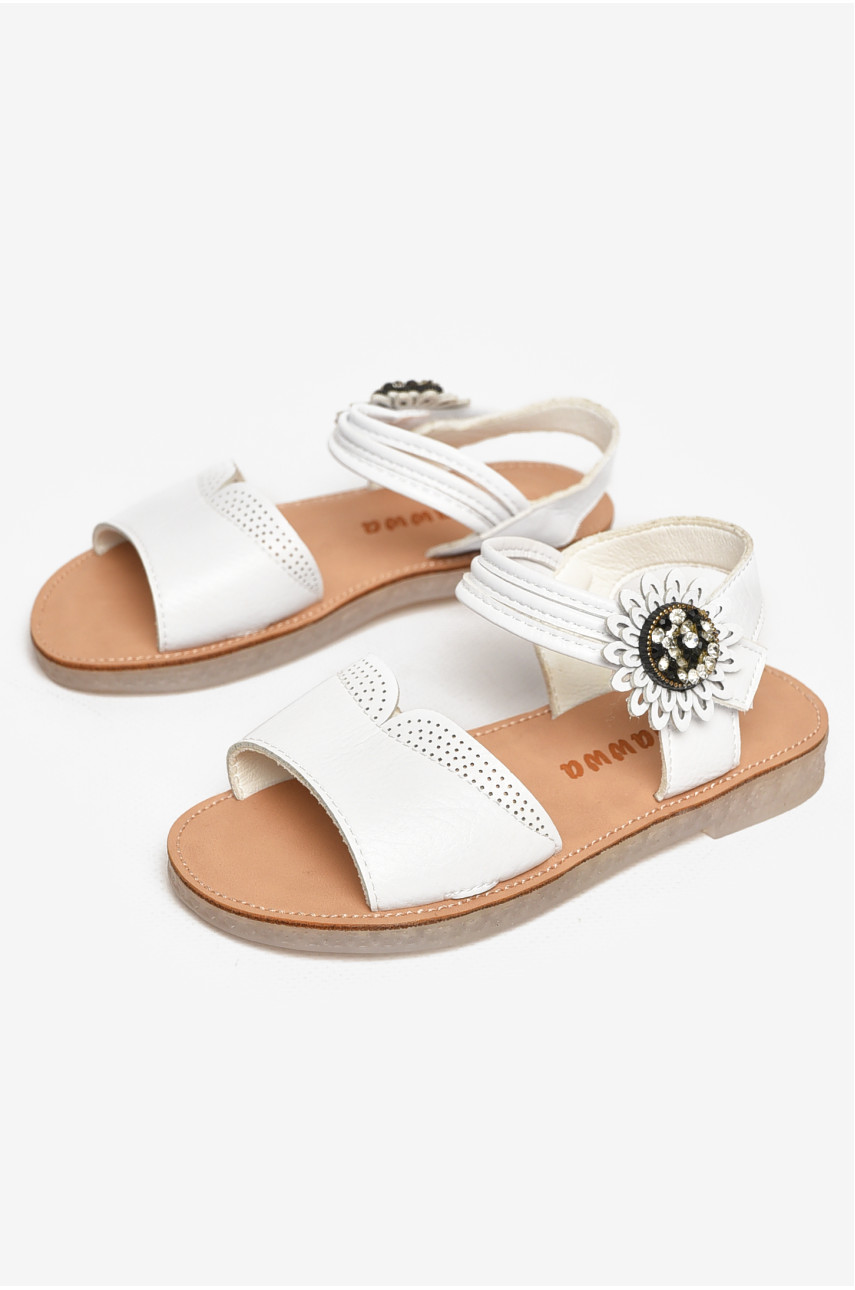 Сандали детские для девочек белого цвета NX85 213211