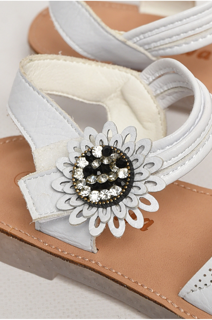 Сандали детские для девочек белого цвета NX85 213211