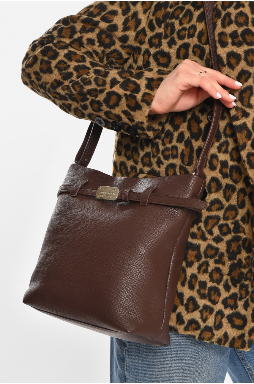 Сумка женская из экокожи красного цвета 755 213216