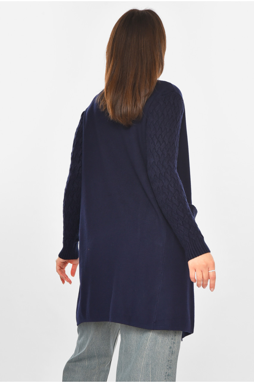 Кардиган жіночий однотонний темно-синього кольору PM9264 213240