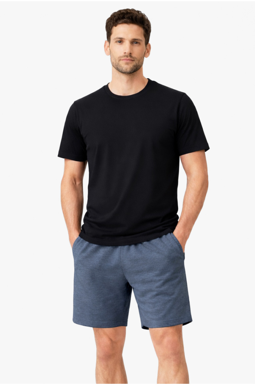 Костюм чоловічий шорти та футболка чорного кольору 213241