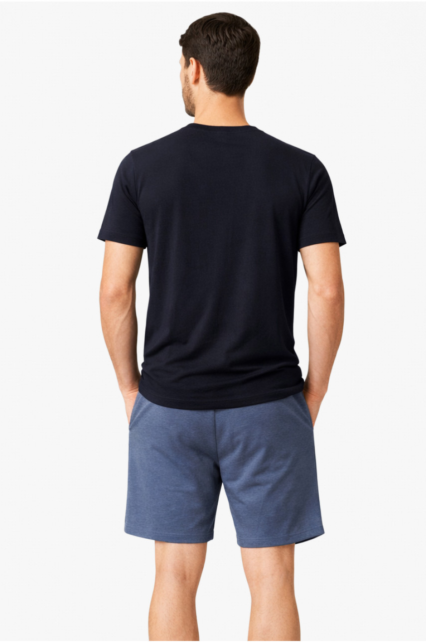 Костюм чоловічий шорти та футболка чорного кольору 213241