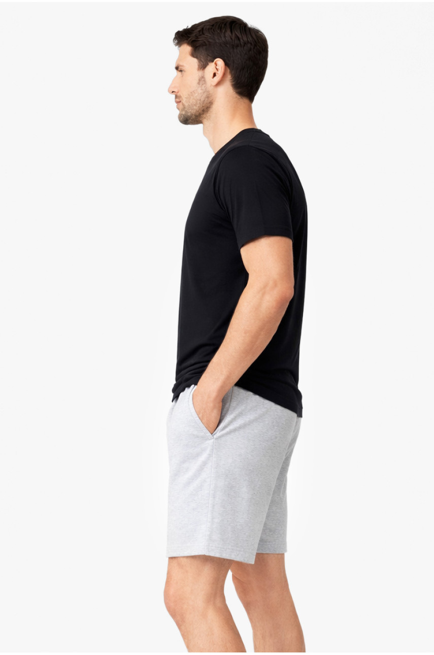 Костюм чоловічий шорти та футболка чорного кольору 213242