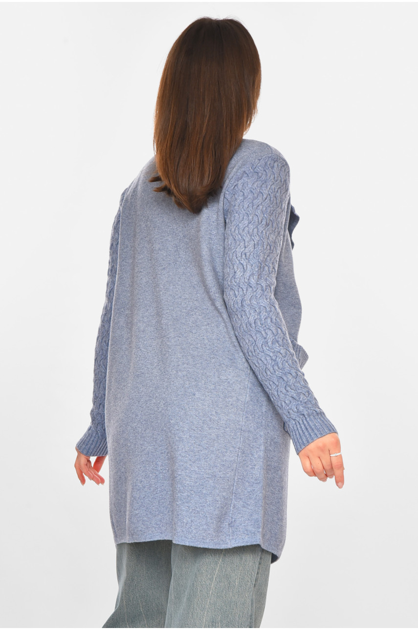 Кардиган женский однотонный синего цвета PM9264 213248