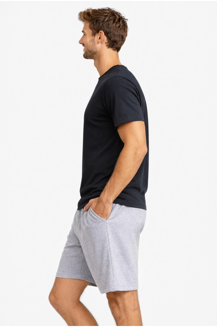 Костюм чоловічий шорти та футболка темно-синього кольору 213254